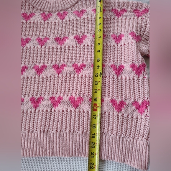 Major Label Group Pink Heart Pattern Sweater Size XL - Picture 4 of 6